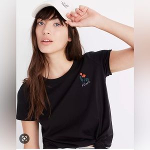 Madewell poppy tie front t-shirt